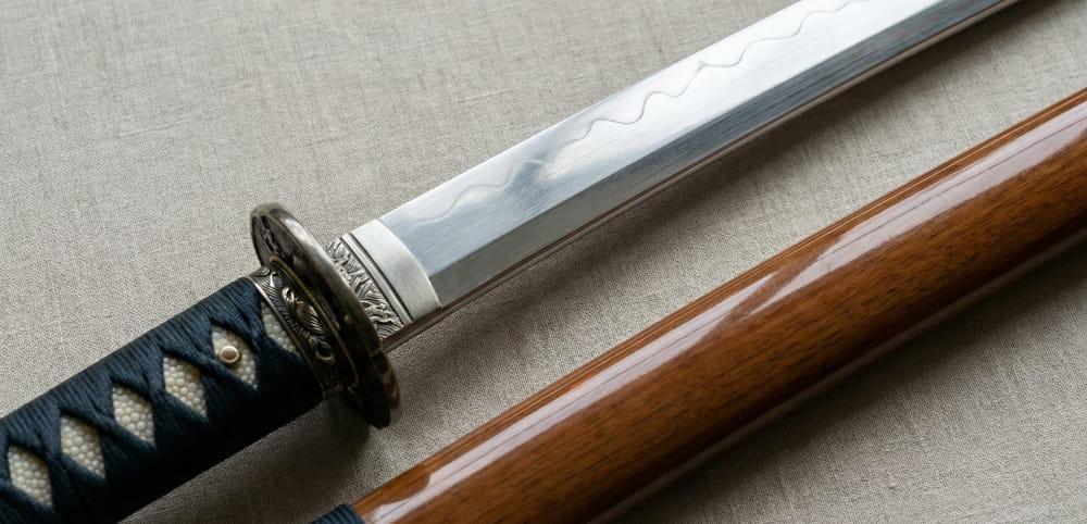 Katanans klinga, handtag, balja och beslag